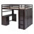 Loft Bed With Drawers, Desk And Wardrobe-1223500680-1223500681