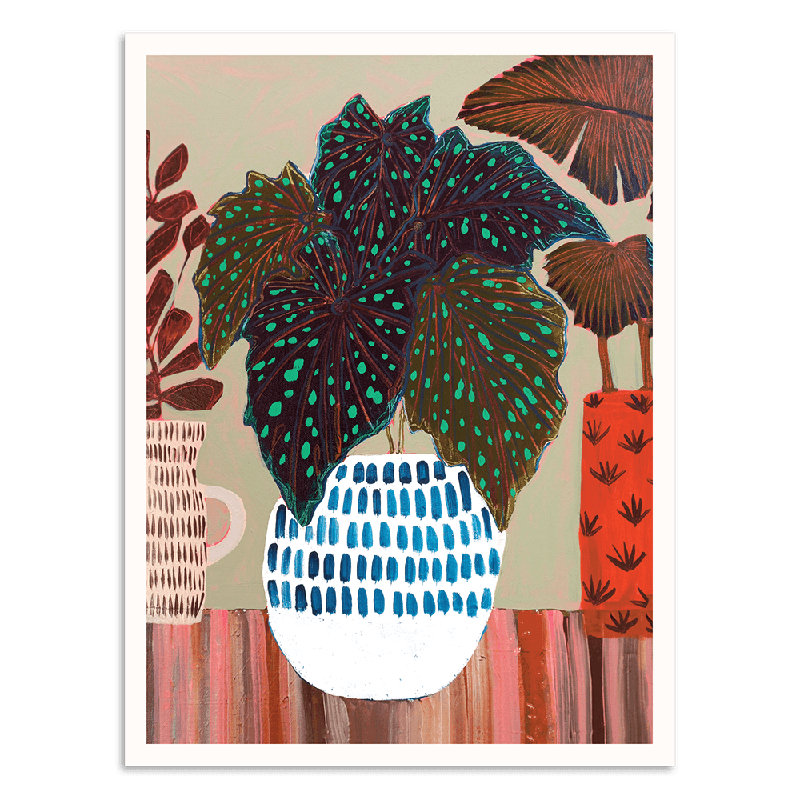 Begonia by Amanda Skye-Mulder - Painting, Paper, 51cm H x 41cm W x 0.25cm D
