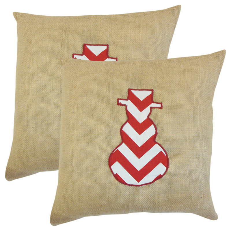 Chevron Linen Reversible Throw Pillow