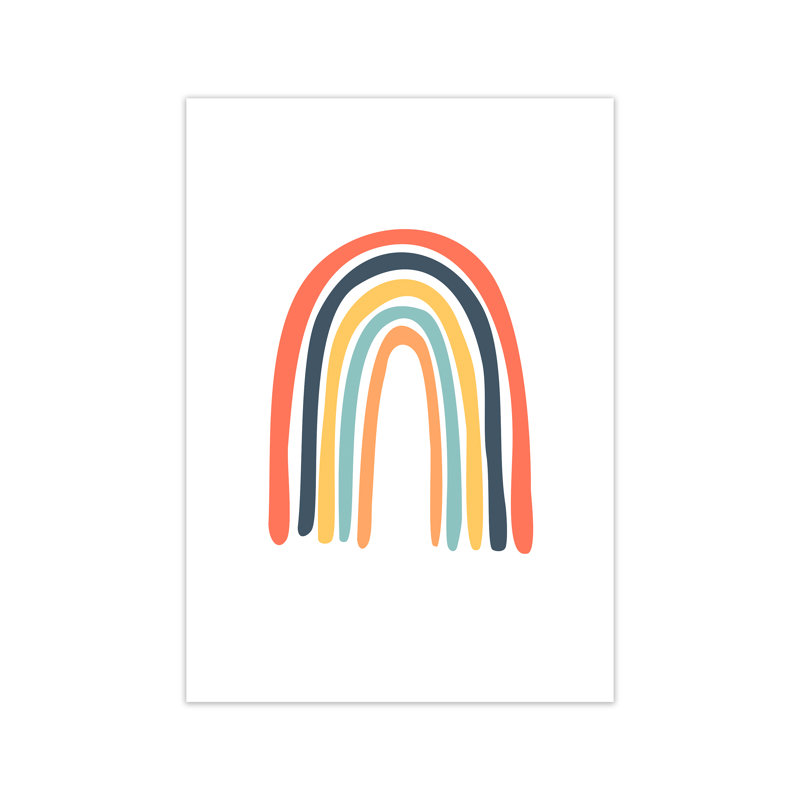Rainbow On White Original - Print, No Frame, 84cm H x 59cm W x 1cm D