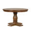 Springfield Table de salle à manger ronde en bois massif brun