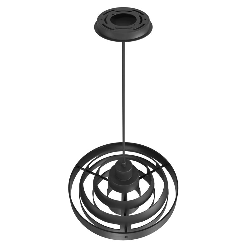 Luminaire suspendu 1 lumière Newport Collection, Noir, noir, noir, noir