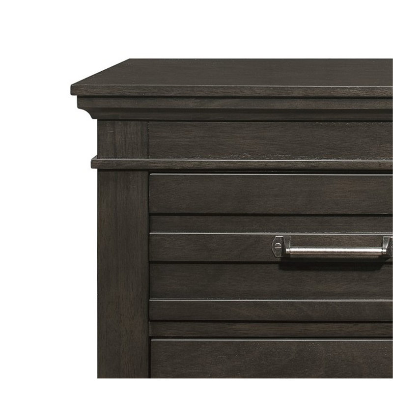 Table de chevet transitionnelle 1pc, Gris anthracite