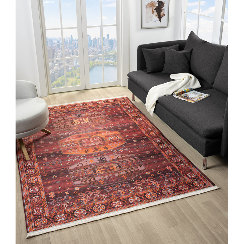 Tapis rectangulaire ANATOLIA avec envers antidérapant, Rectangle 4 pi x 5 pi 11 po