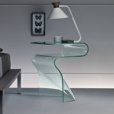Rockledge 43cm W Glass Bedside Table