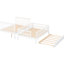 Lit superposé blanc double / double avec lit gigogne et escalier-425212684