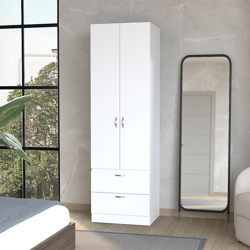 Armoire Marlton, chambre à coucher, Blanc