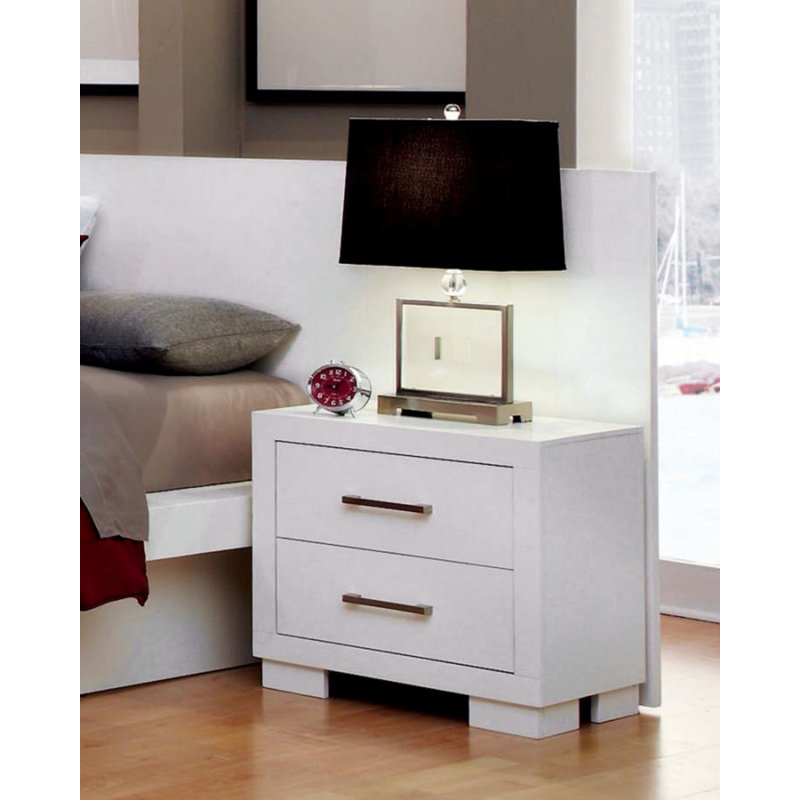 Semirah 2 - Drawer Nightstand, White/Black