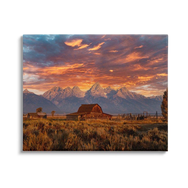 «Millwood Pines Mountain Cabin Sunset» par Daniel Sproul, H 36 po x l 48 po x P 1,5 po
