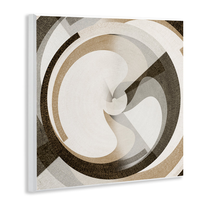 «Neutral Tones Vortex», art mural sur bois par Noah Bay