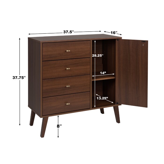 Mercury Row® Alyssa 4 - Drawer Dresser & Reviews | Wayfair