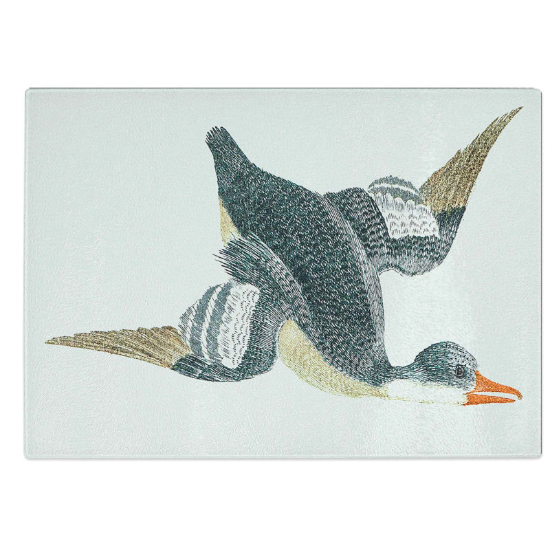 Glass Duck in Flight by Johan Teyler Chopping Board, 39 cm W x 28.5 cm L