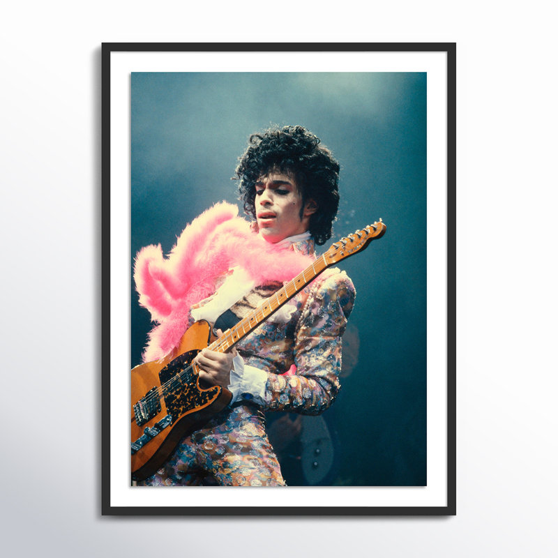 Prince Live At The Forum Print by Getty Images, Black Framed, 32" H x 24" W