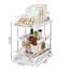 Organisateur sous l'évier, organisateur d'armoire coulissant à 2 niveaux, organisateur de salle de bain et rangement à hauteur réglable, étagère à épices pour la cuisine, tablettes à tiroirs coulissants