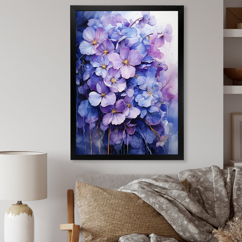 Lavande, fleurs mystérieuses I, H 40 po x l 30 po x P 1,5 po, Cadre simple noir