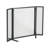 Mollet 40" x 31" 3-Panel Iron Fireplace Screen with Mesh Design