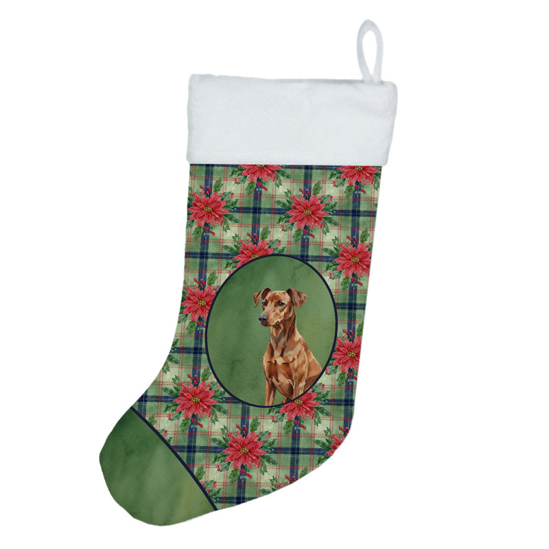 Chaussette de Noël rouge allemand Pinscher