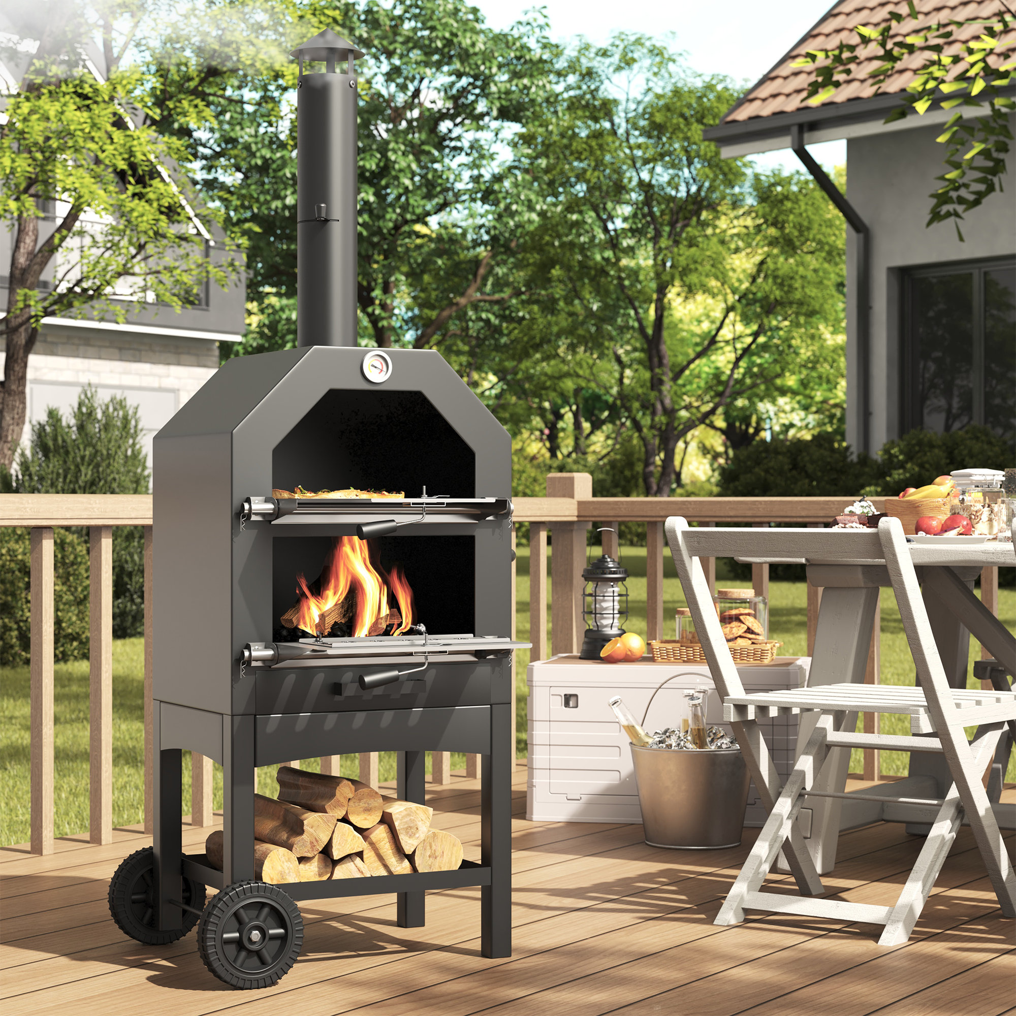 Sheet Metal Steel Pizza Oven Diy Professional Stainless Steel