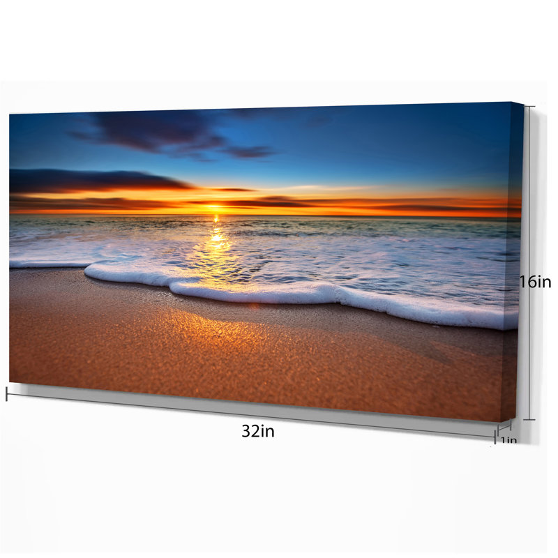 Paysage «Sunrise Light Shining from Blue Sky», reproduction de photo, H 16 po x l 32 po x P 1 po, Toile tendue