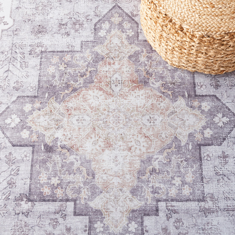 Tapis oriental performance lavable en machine Maelina, Carré 4 pi