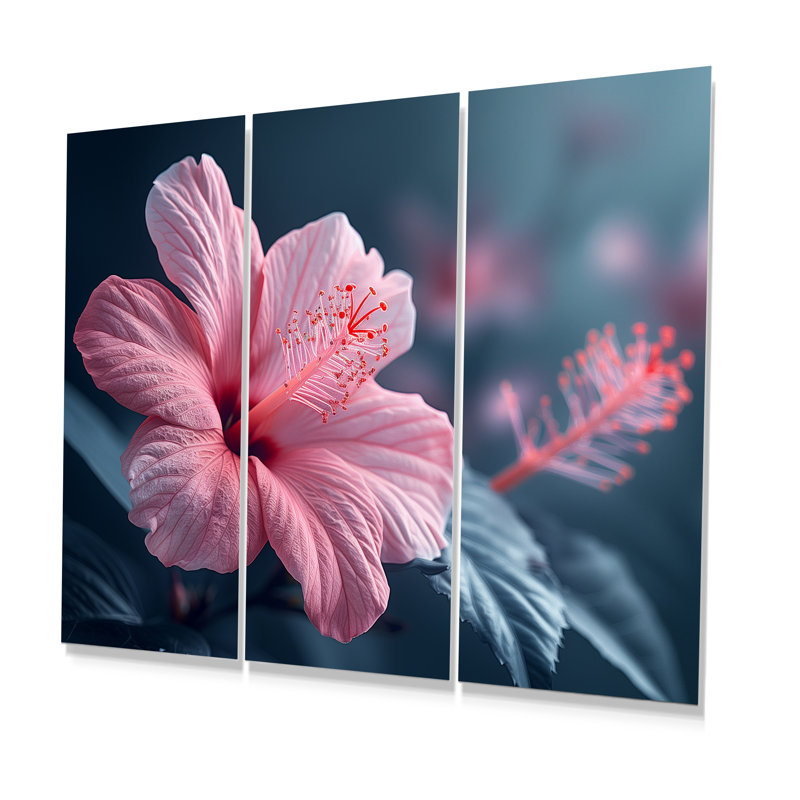 Oasis hibiscus - Hibiscus, Métal métal, H 32 po x l 48 po x P 1 po