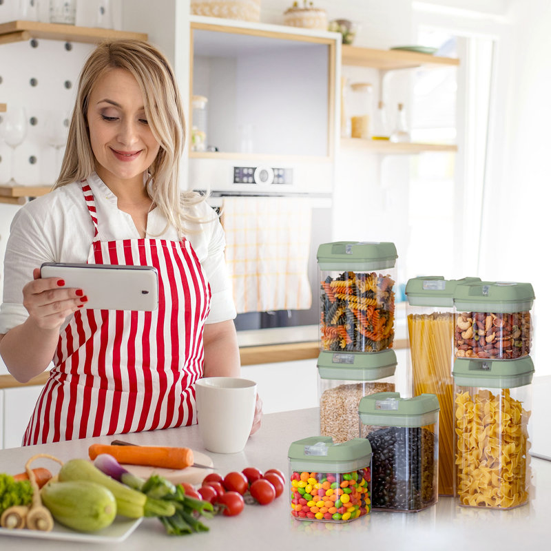 Ensemble de 7 contenants alimentaires, Olive