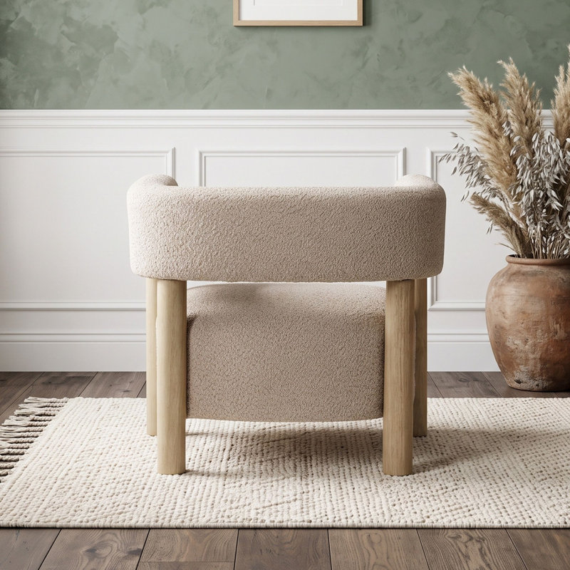 Fauteuil d'appoint rembourré en boucle