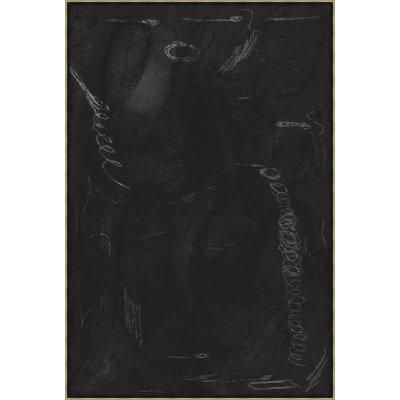 Croquis sur fond noir, reproduction d'art encadrée