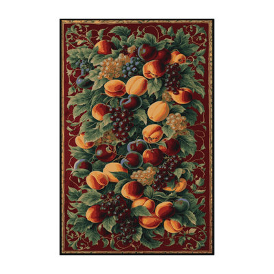 Machine Washable French Black Area Rug
