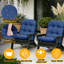 Coussin de chaise Adirondack d'extérieur bleu marine 4 po, ensemble de deux pièces-747905311