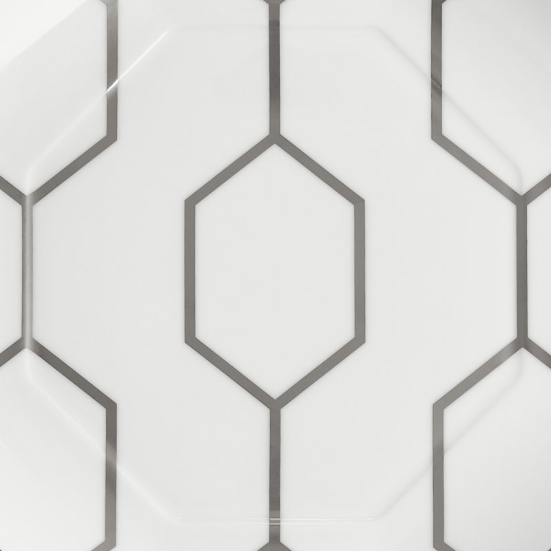 Gio Platinum Accent Plate Octagonal 9.21"
