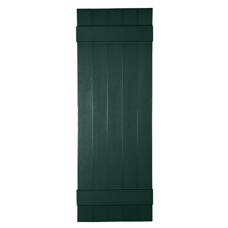 Persiennes personnalisées à 5 planches fermées, 45", Vert pin