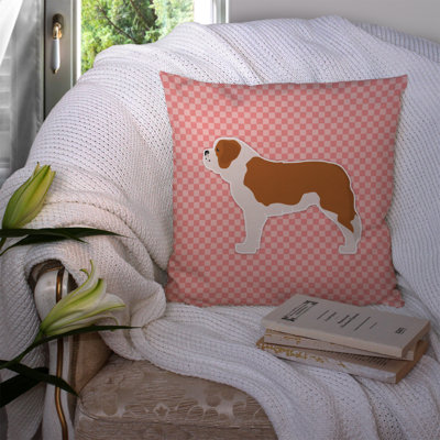 Saint Bernard Outdoor Throw Pillow