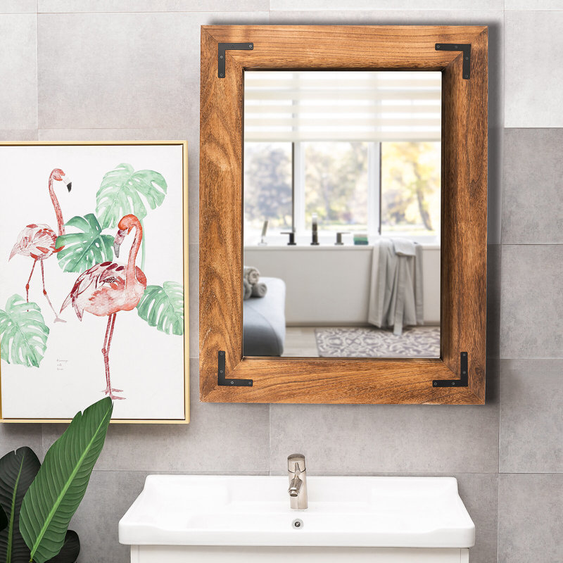 Miroir mural Forbell, Brun, 32 po x 24 po