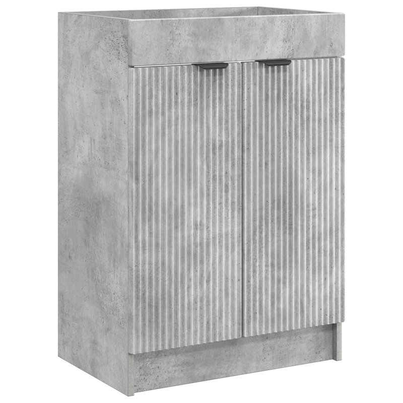 78.5cm Bathroom Vanity Base Only, Concrete Grey