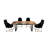 Walnut Rectangular Solid Wood Top Dining Table-88128744