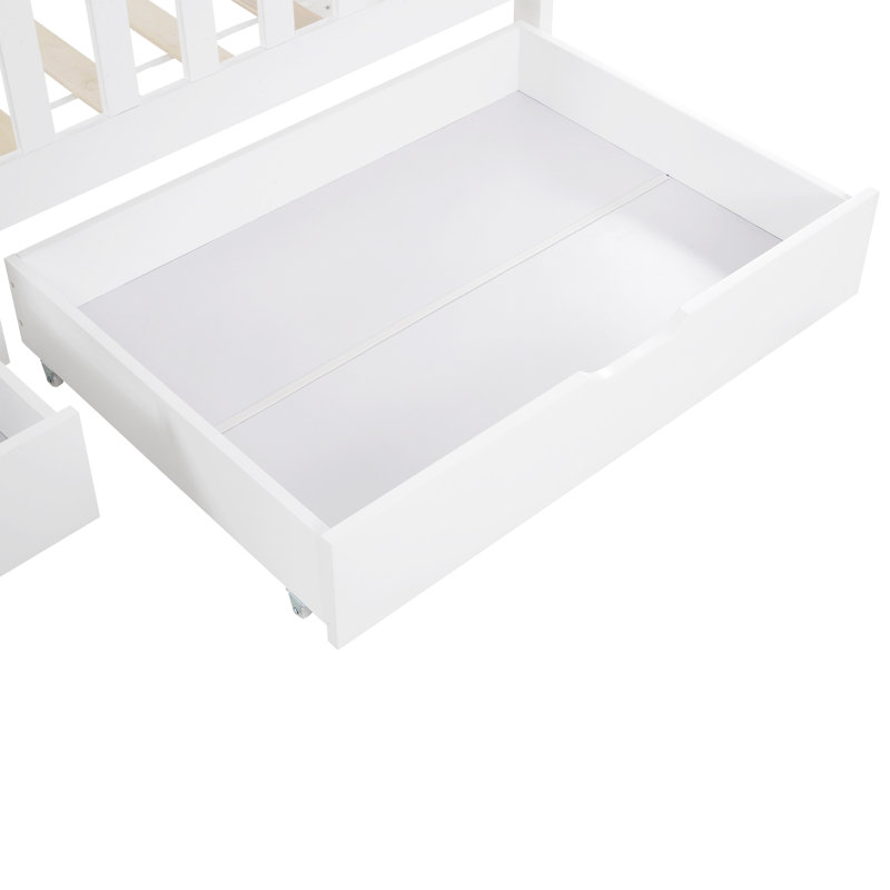 Solid Wood Storage Bed