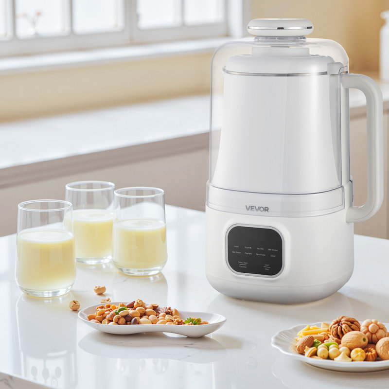 Machine à lait 8 en 1, machine à lait de soja de 34 oz avec mélange de 200 W, pour avoine maison, noix, soja, jus, lait frappé, céréales de riz, boissons à base de plantes avec auto-nettoyage, eau bouillante, délai de 12 heures