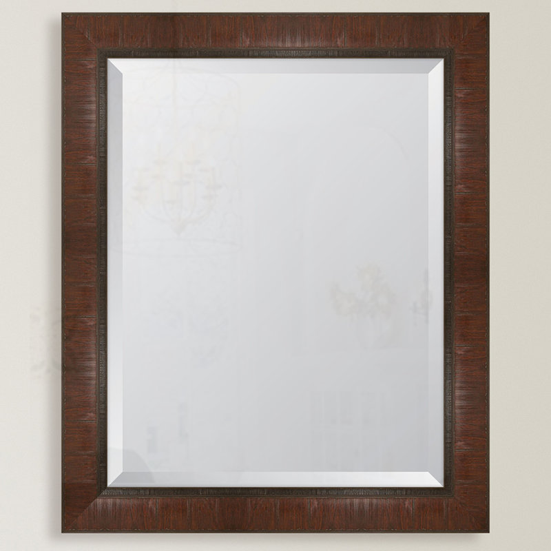 Gullion Wall Mirror, 34" H x 28" W, Mahogany