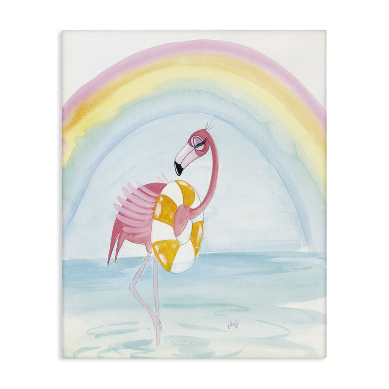«Summer Beach Flamingo» par Stellar Design Studio, H 20 po x l 16 po