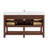 60 " W Freestanding Standard Free Standing Single Double Single Vanity Bathroom Vanity With Engineered Stone Top-2028889477
