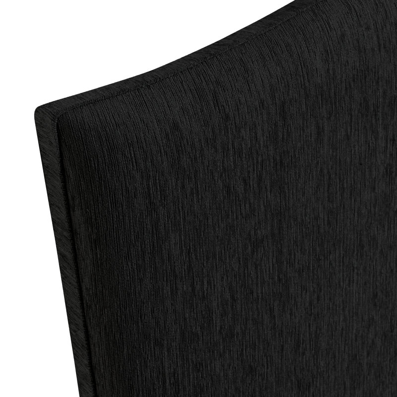 Triggs Upholstered Headboard, Black, Double (4'6)