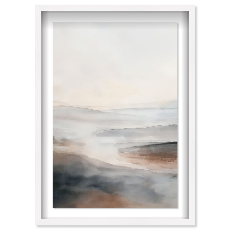 Desert Mirage Shadowbox Abstract Print by Oliver Gal, Black Frame, 10 x 15, 25.5"H x 17.5"W, White Frame