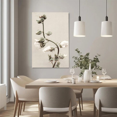 1Pc Framed Canvas Poster Print Dried flower plants, buds and blooms, natural realistic style Wall Art Decor, Perfect for Room Decor Living Room Bedroo