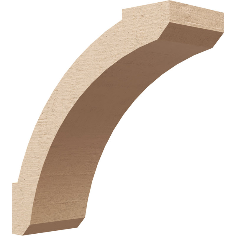 Timberthane Rough Cedar Faux Wood Lafayette Knee Brace, 5"W x 14"D x 14"H, Primed Tan, 14" H x 5" W x 14" D