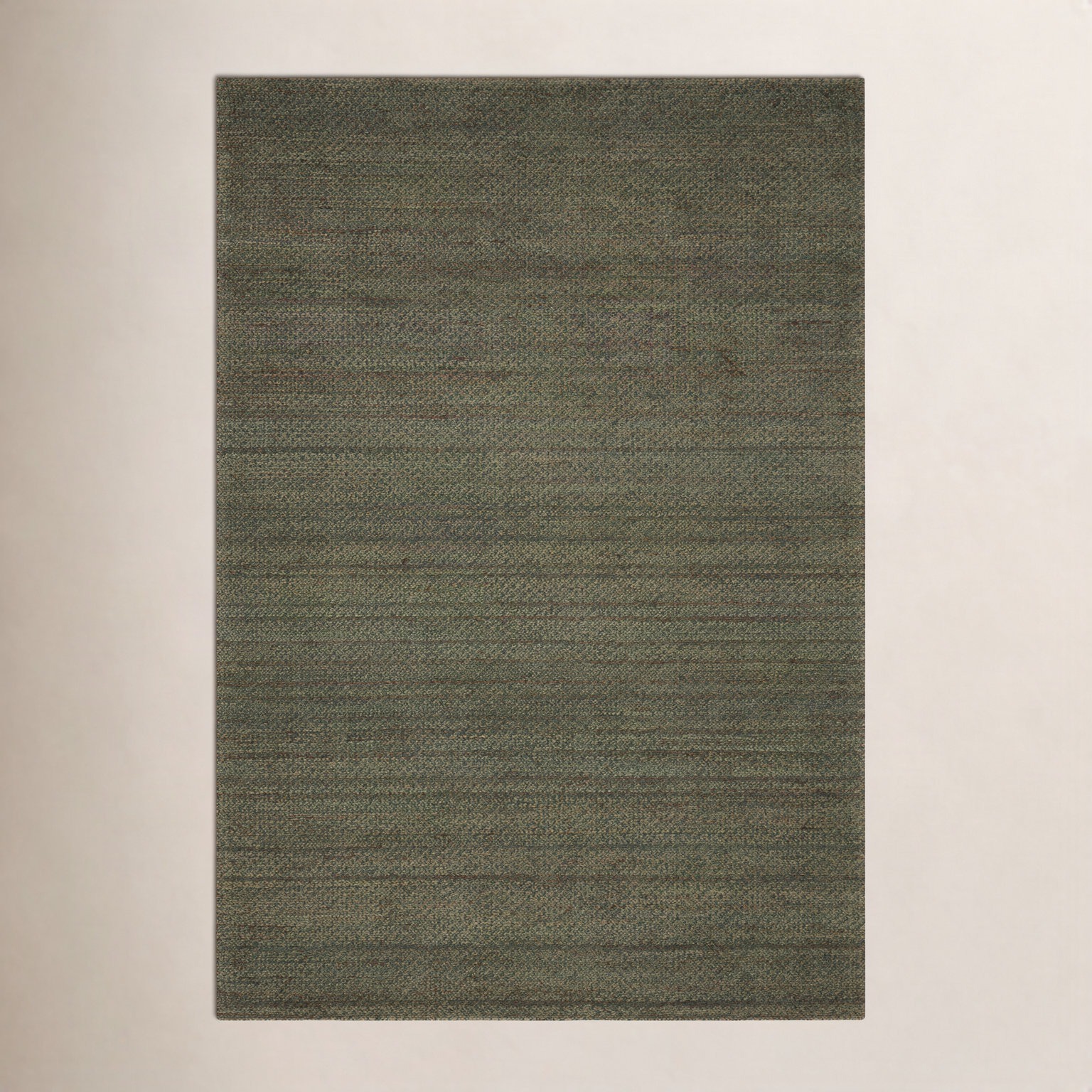 Abisai Green Hand-Woven Jute Rug, Rectangle 2'3" x 3'9"