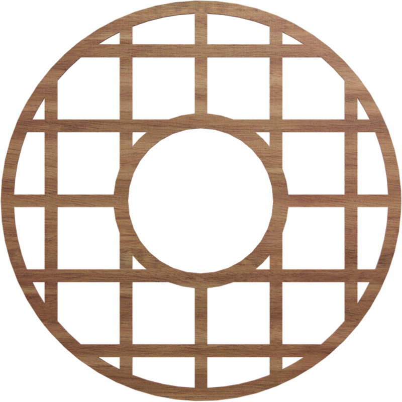 O'Neal Fretwork Pierced Ceiling Medallion, Walnut, 30" H x 30" W x 0.38" D