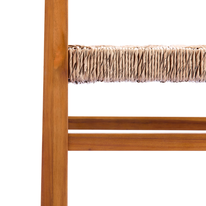 Chaises de patio Hapeville Boho Coastal, Osier brun clair