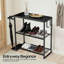 Console étroite avec 3 tablettes, porte-parapluies et crochets - Table d'entrée peu encombrante pour le couloir, le vestibule, le salon et les petits espaces