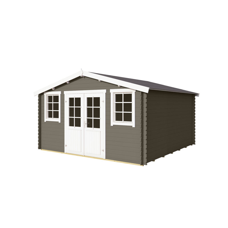 Lasita Wels 4 - 13 x 13 Ft. Apex Roof Summerhouse With Single Glazing (28mm), Carbon Grey